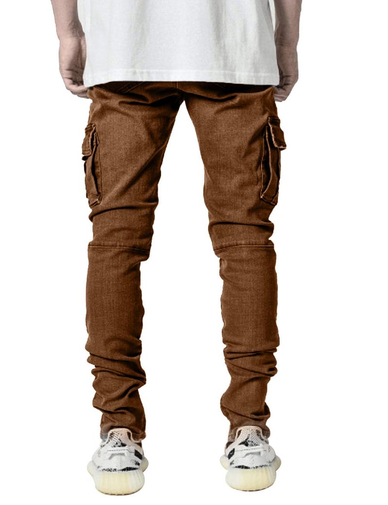 HUNGSON Men's Slim Fit Jeans 7 Pockets Stretch Skinny Denim Pencil Pants Nova Fashion - Image 4