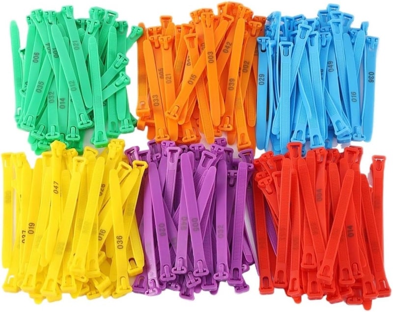 200 Pcs 8~28mm Adjustable Chicken Foot Ring Turkey Goose Duck Reusable Anti-Shedding Poultry Carry(Orange) - Image 3