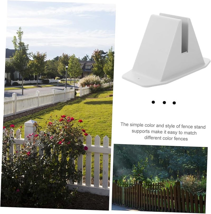 طقم قاعدة سياج الحديقة البلاستيكية 2 قطعة حامل مضاد للانقلاب لتنسيق الحدائق الخارجية - Image 5