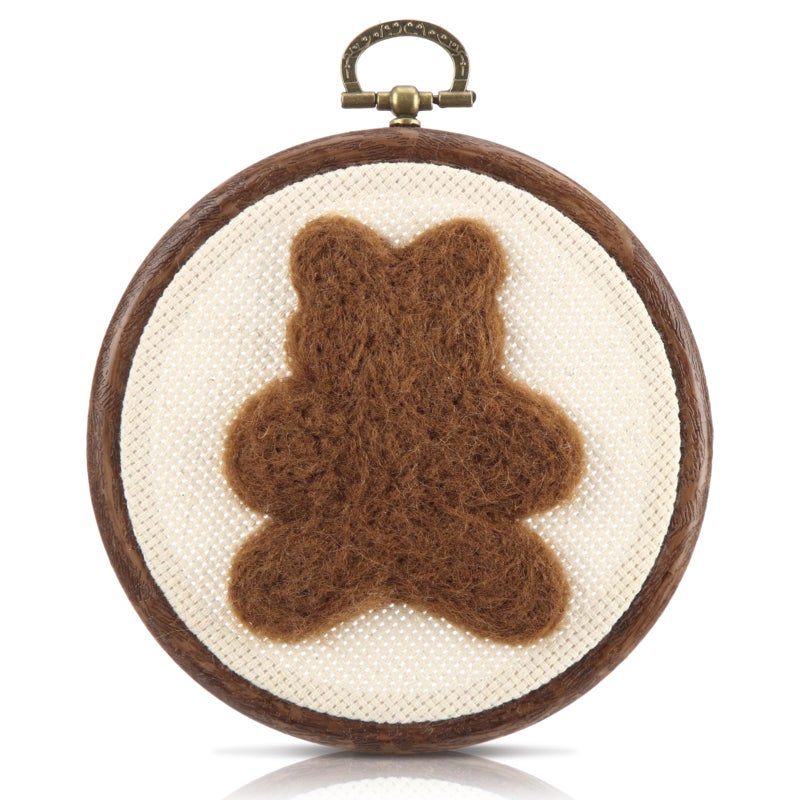 Chunful Felted Bear Nursery Wall Decor Cute Wall Art Decorative Artwork for Nursery Themes Bathroom Living Room Classroom Home Decoration - Image 1