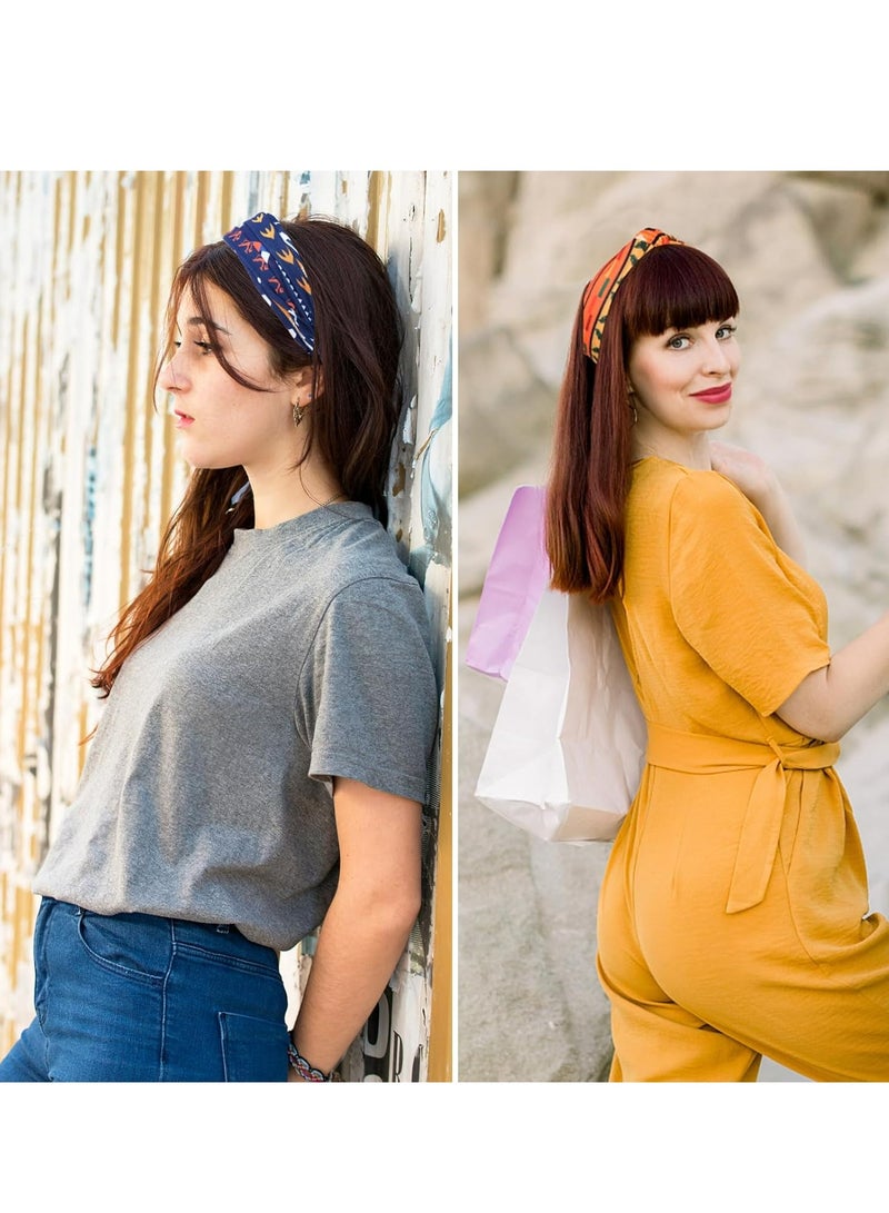 أوزيغالور عصابات رأس نسائية أنيقة، عصابات رأس معقودة على الموضة، عصابات شعر بوهو - Image 4