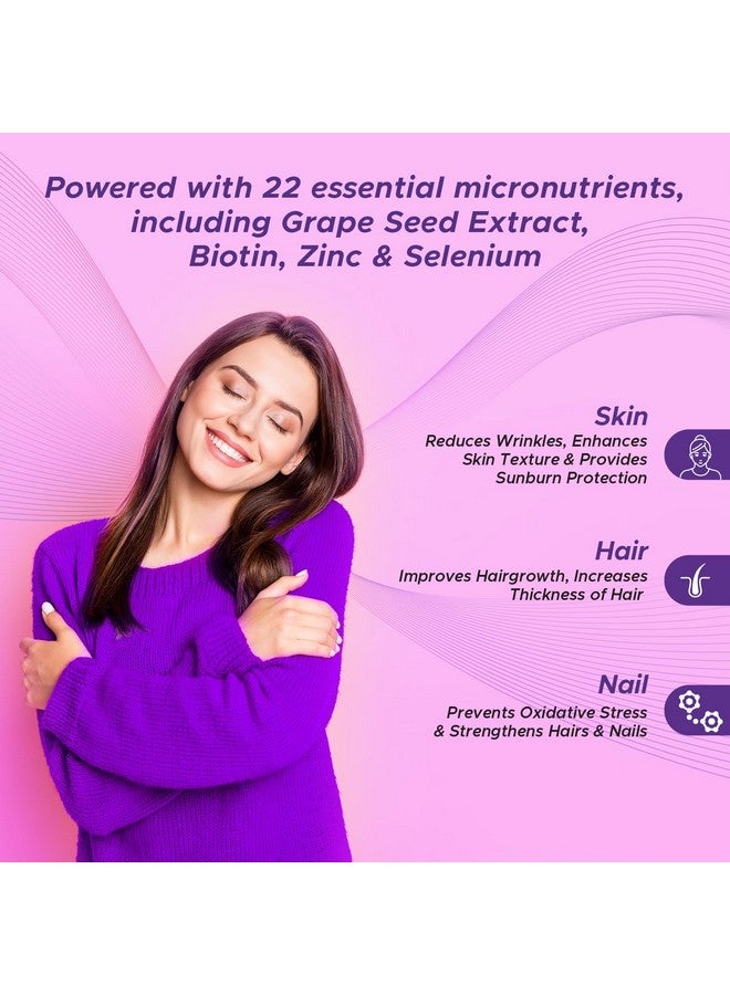 Perfectil Multivitamin Supplements For Hair, Skin And Nails For Men & Women,Packed With Biotin And Grape Seed Extract For Radiant And Younger-Looking Skin, Stronger Nails, 30 Tablets (Pack Of 2) - Image 5