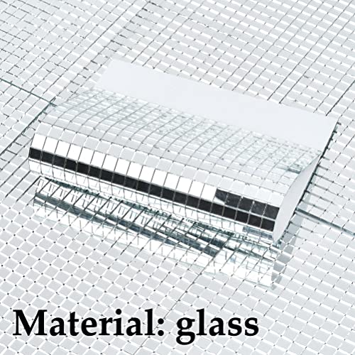 OTYMIOW 12000Pieces Self-Adhesive Mirror Tiles Disco Ball Mirror Tile Square Glass Mosaic Stickers Mini Tile for Craft DIY Glass Tiles Decorations Making (5 x 5 mm Silver) - Image 4