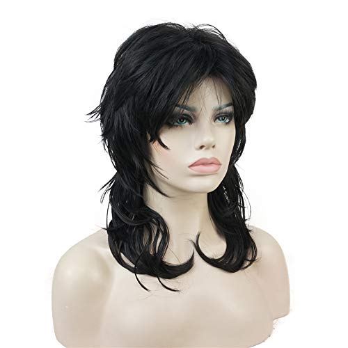 Aimole Shaggy Layered Wig Shoulder Length Women's Wig with Hair Bangs Premium Synthetic Hair Wig for Women Darkest Brown - Image 3