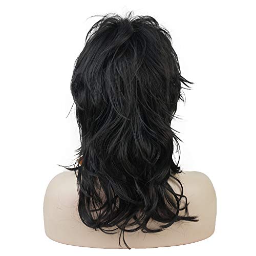 Aimole Shaggy Layered Wig Shoulder Length Women's Wig with Hair Bangs Premium Synthetic Hair Wig for Women Darkest Brown - Image 5