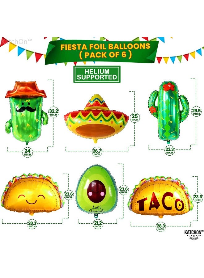 KatchOn, Huge 22 Pcs Taco Bout A Party Decorations | Taco Balloons, Cinco de mayo decorations, Mexican Fiesta Party Decorations | Fiesta Balloons for Taco Party Decorations, Cactus Balloon - Image 3