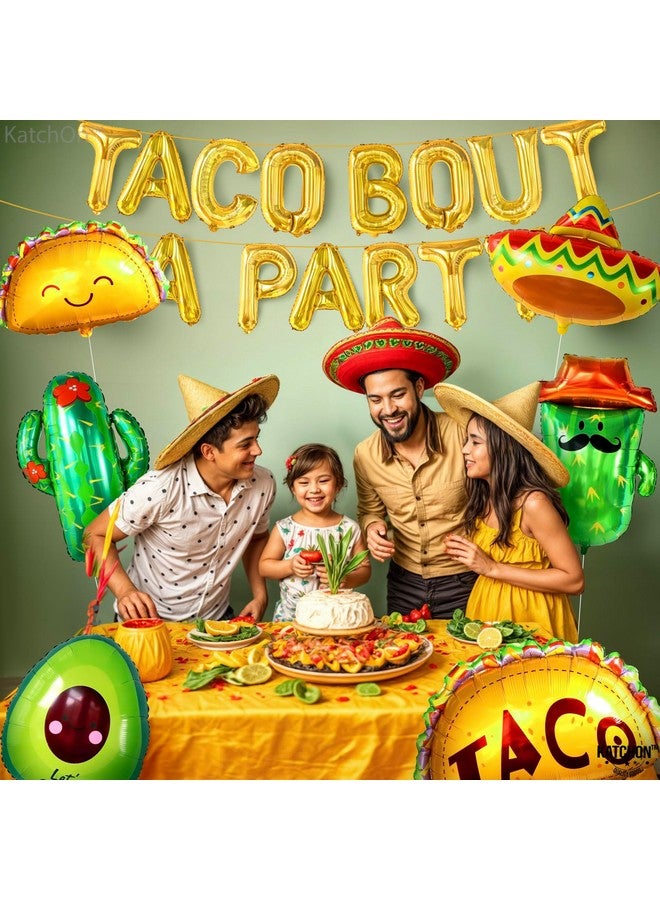 KatchOn, Huge 22 Pcs Taco Bout A Party Decorations | Taco Balloons, Cinco de mayo decorations, Mexican Fiesta Party Decorations | Fiesta Balloons for Taco Party Decorations, Cactus Balloon - Image 5