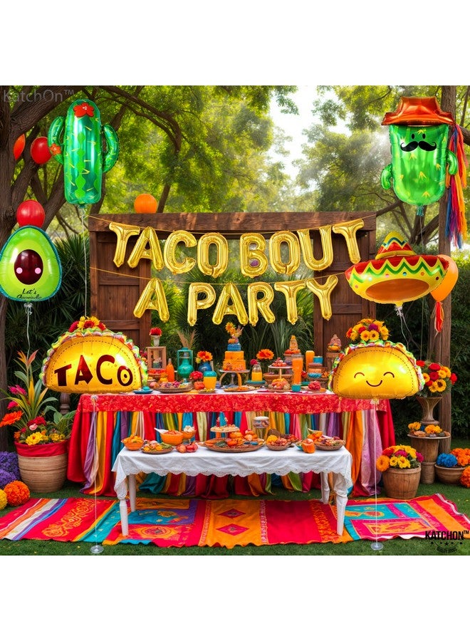 KatchOn, Huge 22 Pcs Taco Bout A Party Decorations | Taco Balloons, Cinco de mayo decorations, Mexican Fiesta Party Decorations | Fiesta Balloons for Taco Party Decorations, Cactus Balloon - Image 4