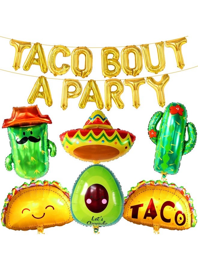 KatchOn, Huge 22 Pcs Taco Bout A Party Decorations | Taco Balloons, Cinco de mayo decorations, Mexican Fiesta Party Decorations | Fiesta Balloons for Taco Party Decorations, Cactus Balloon - Image 1