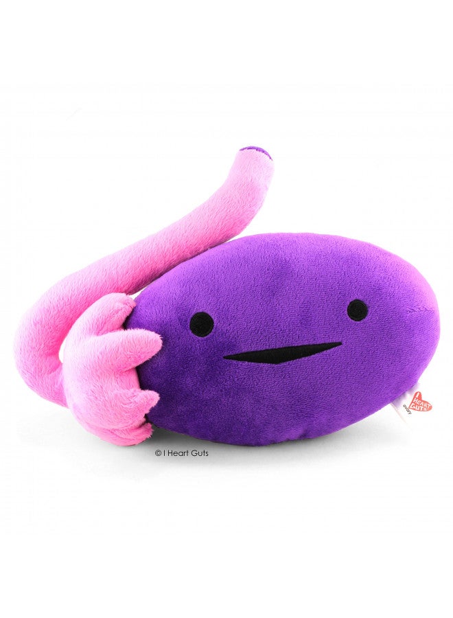 I Heart Guts Ovary Plush - OVA Achiever! - 10" Ovarian Cancer IVF Gift Stuffed Toy - Image 1