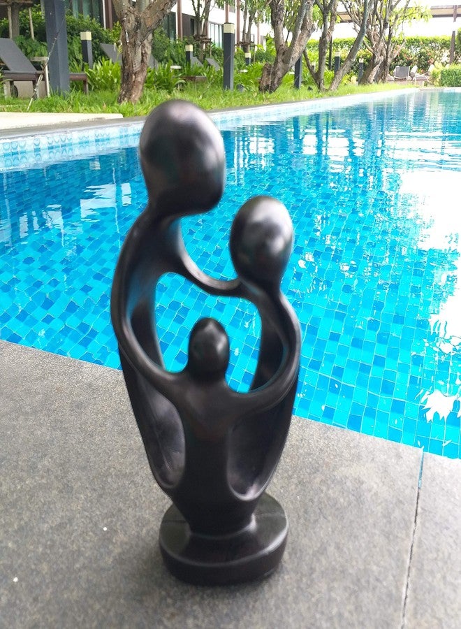 Cozinest Mother and Child Figurine Abstract Mom Dad Family Love Sculpture Small Resin Statue Home Decor Or Gift (6.5" : Family) - Image 2