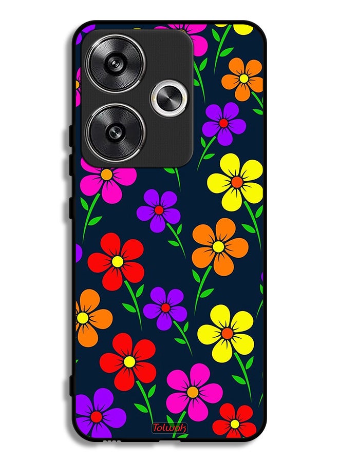 Tolwak Xiaomi Poco F6 5G Protective Case Cover Colorful Flowers - Image 1