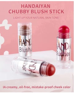 SYOSI Blush Stick Set Matte Cream Blush Stick for Cheeks, Eyes, and Lips Natural Makeup Waterproof Long Lasting  - Image 3