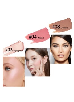 SYOSI Blush Stick Set Matte Cream Blush Stick for Cheeks, Eyes, and Lips Natural Makeup Waterproof Long Lasting  - Image 2