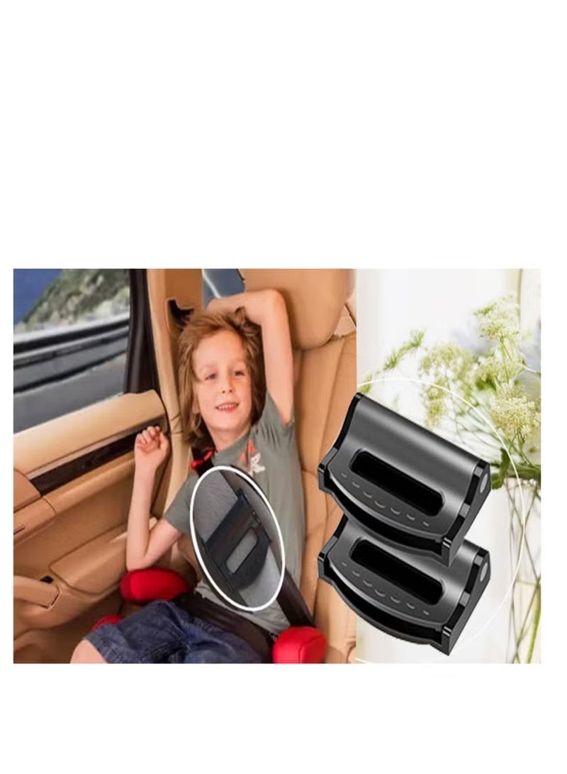 Uliova 2pcs Car Seat Belt Adjuster Clip, Universal Safety Belt Shoulder Strap Positioner, Adjustable Comfort Buckle for Vehicle Interior Accessory - Image 3