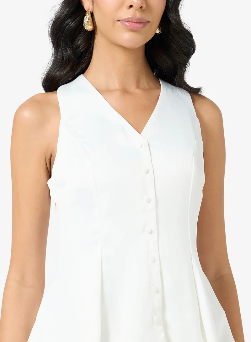 Ella  Peplum Sleeveless Blouse for Women | Best Price UAE