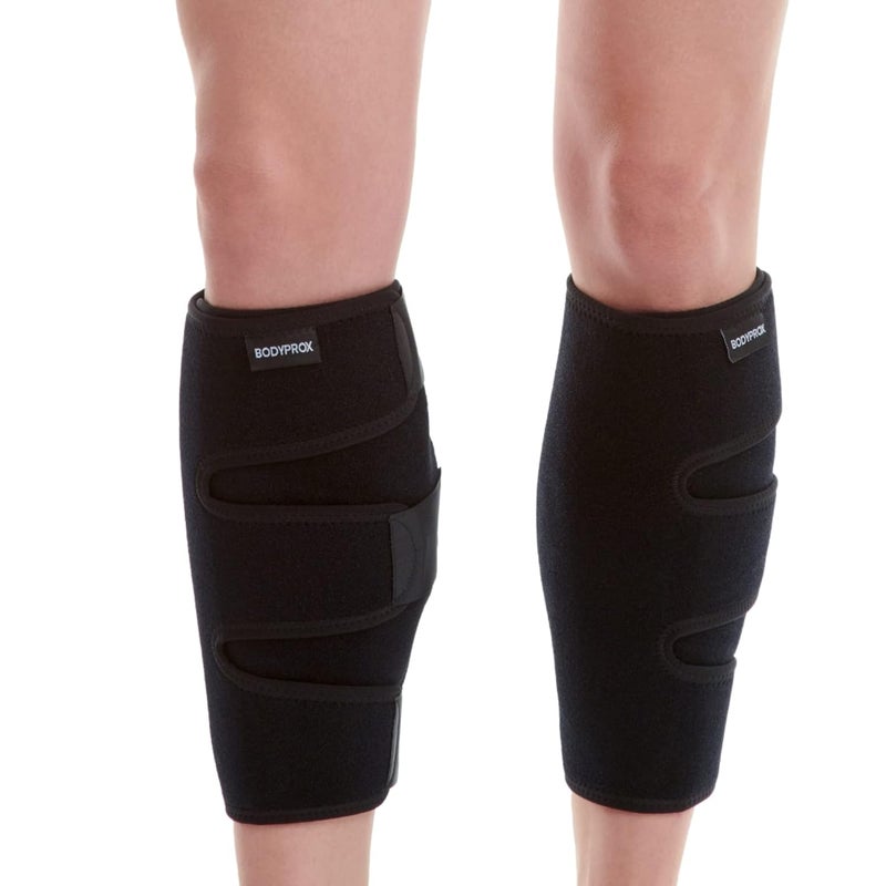Bodyprox Calf Support Brace 2 Pack Adjustable Shin Splint Compression Sleeve - Image 1