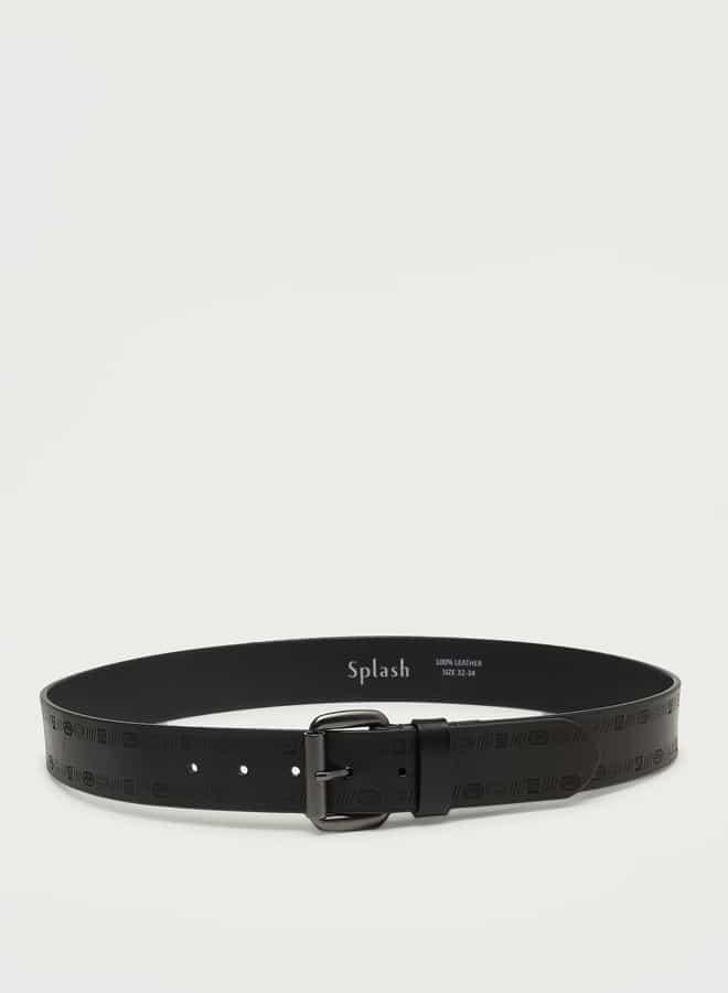Ecko Unltd. Ecko Unltd Textured Leather Belt with Pin Buckle Closure - Image 1