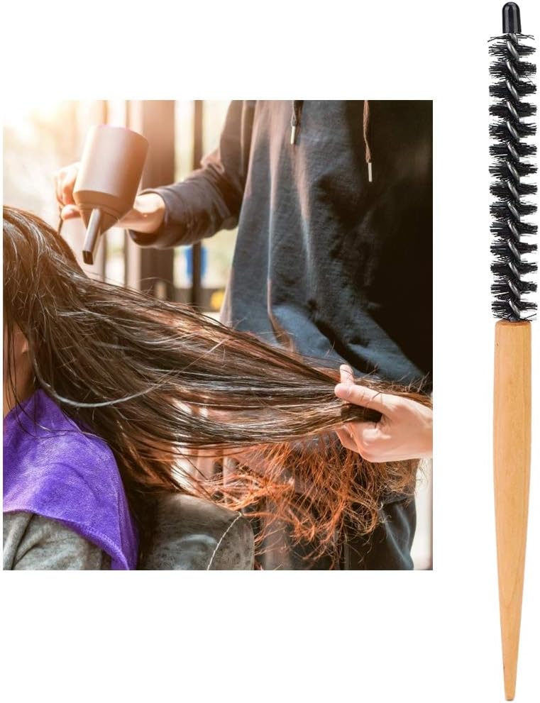 كلاراكو مشط صغير ذو بكرات، مشط دائري صغير لتصفيف الشعر، فرشاة تجعيد الشعر، مثالي للشعر الخفيف، والغرة، واللحية، والتصفيف، ورفع الشعر، وتجعيده (1# 16 مم) - Image 1