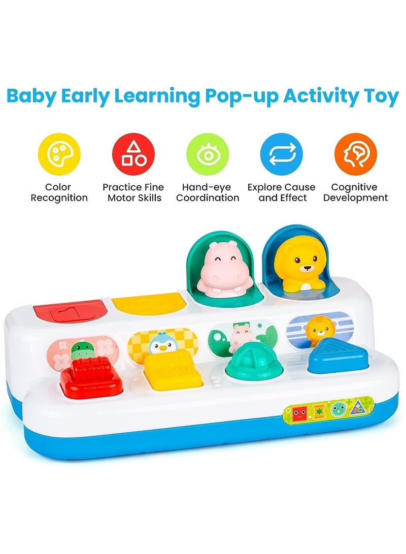 Interactive Pop Up Toys for Babies & Toddlers, Electronic Baby Toys for 6 to 12 Months, Animal toys for kids Baby Montessori Early Learning Development Sensory Toy Birthday Gift Toys for Kids Boy Girl