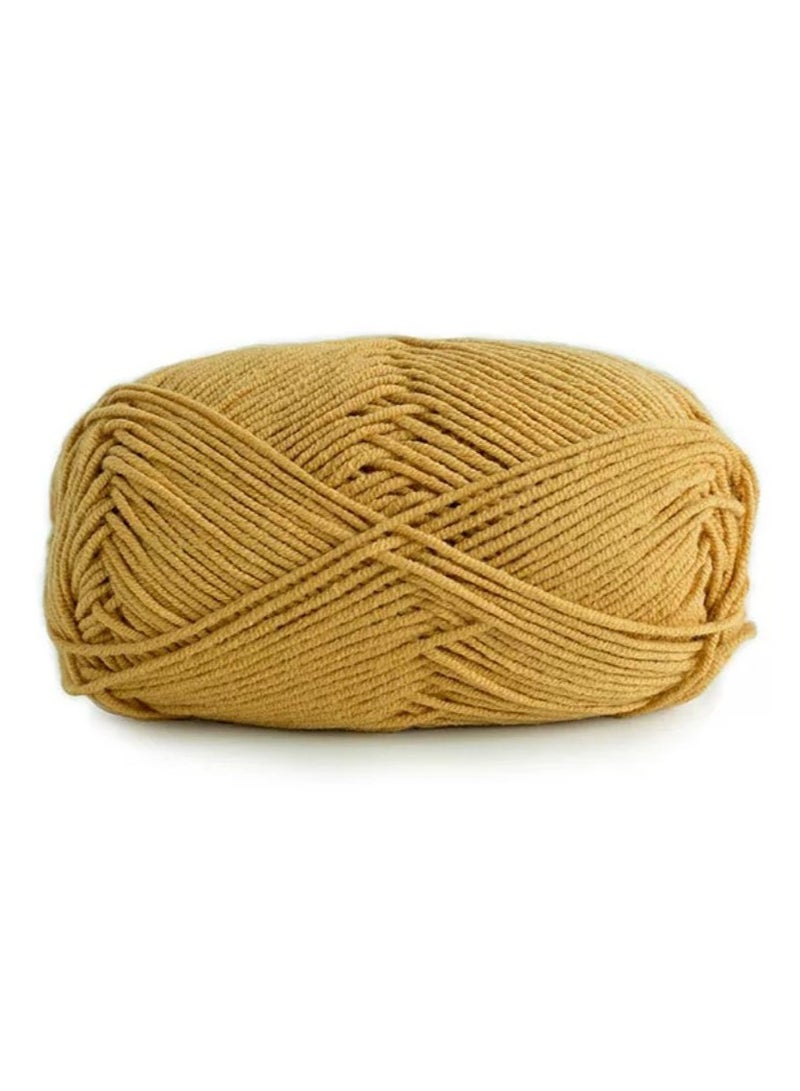 Generic Crochet and knitting yarn, 4-ply combed Cotton & Acrylic Fiber 50g(23# Light brown)