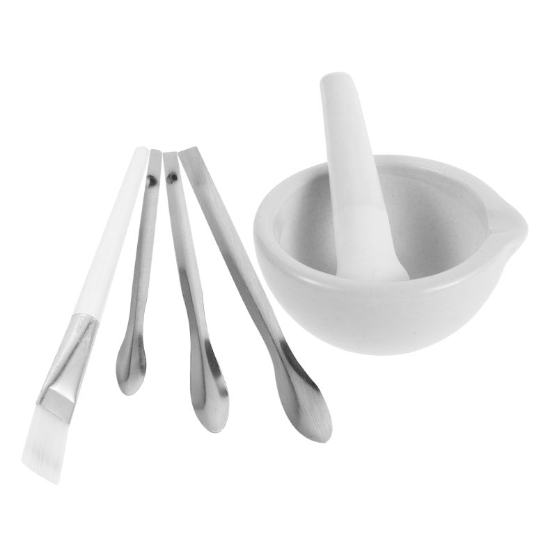 1 Set Mortar And Pestle For Kitchen: Spice Mixing Garlic Masher Tool - Ceramic Mixing Mortar - Science Lab Apothecary Bowl - Image 3
