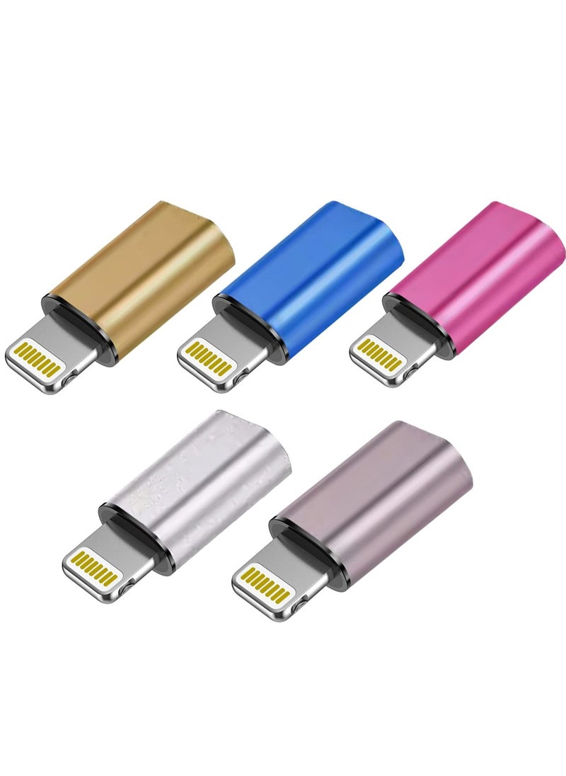 Generic - Micro USB to Lightning Adapter（2 PCS）Fast Charging Data Transmission Converter Micro USB Female Cable to Lightning Male Connector Compatible for Iphone 13 12 11 Pro Max Mini Xr Xs X 8 7 6 Ipad - Image 1