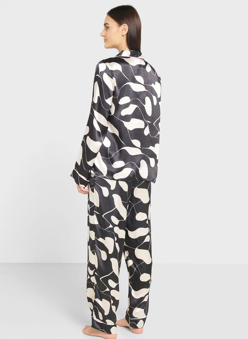 Khizana Satin Pyjama Pant Set - Image 2