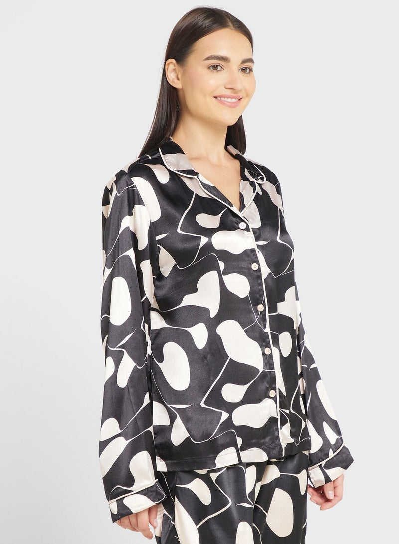 Khizana Satin Pyjama Pant Set - Image 3