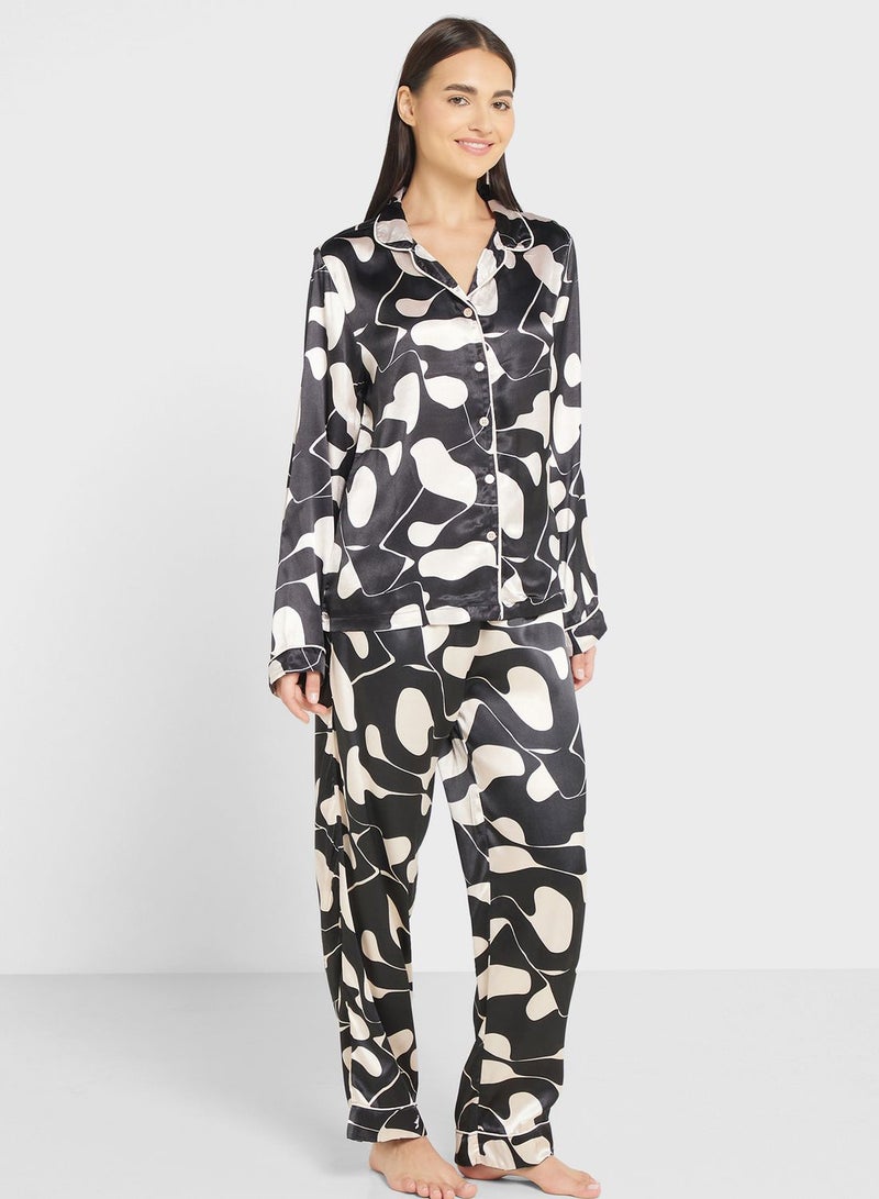 Khizana Satin Pyjama Pant Set - Image 5