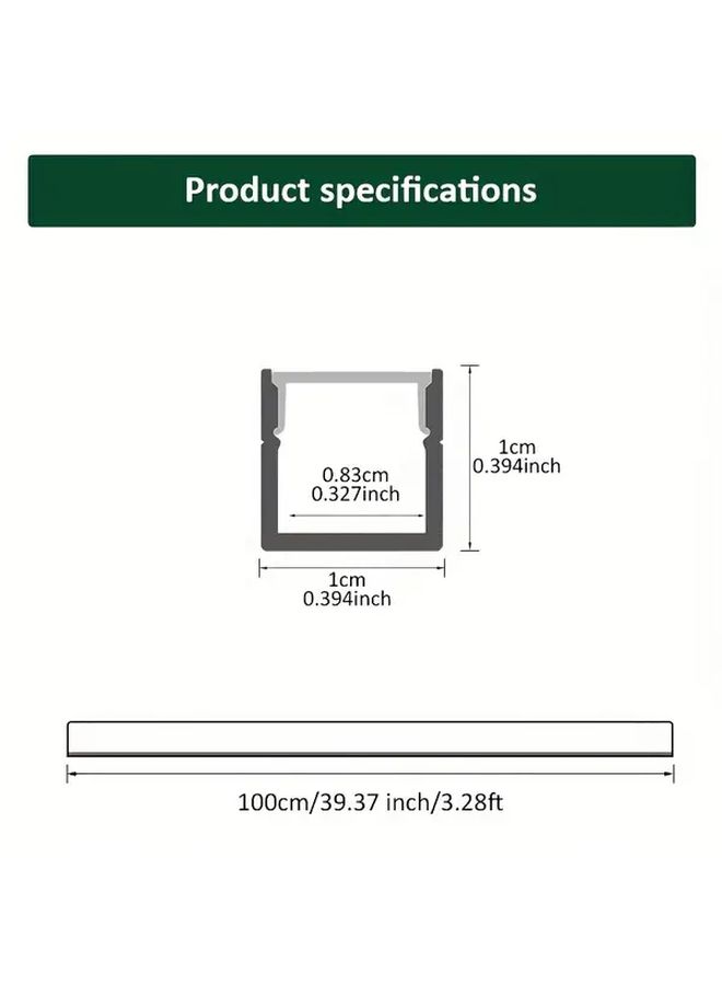 ماتي جولدن 10x10 مم قناة LED بطول 3.3 قدم 15 قطعة مع غطاء حليبي - Image 3