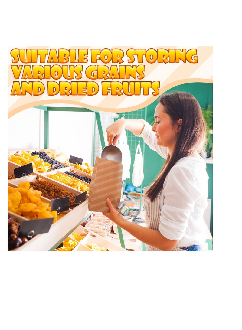 SYOSI أكياس غداء ورقية بكميات كبيرة، 50 قطعة 4.5 أرطال أكياس ورقية بنية، أكياس غداء ورقية مع ملصقات، أكياس وجبات خفيفة، أكياس خبز كرافت، أكياس ساندويتش، أكياس تسوق، للغداء، وجبة خفيفة، الحفلات ساندويتش التغليف - Image 2