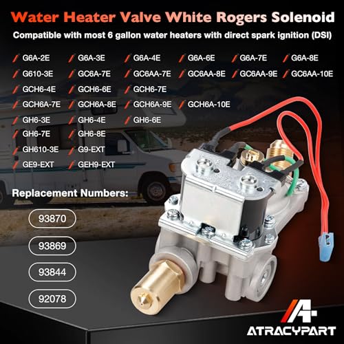 ATRACYPART GC6AA10E 92078 RV Gas Water Heater Control Valve Compatible with Atwood 6 Gal Water Heaters G6A8E GC6AA9E GC6AA8E GCH6A10E GCH6A9E RV Solenoid Valve for OEM 93844 93870 9332192089 - Image 3