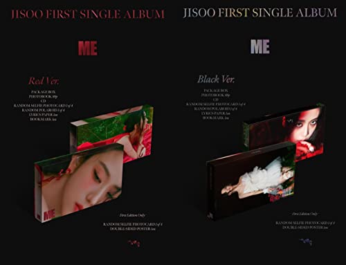 Genie Music JISOO BLACKPINK - JISOO FIRST SINGLE ALBUM + Folded Poster (Red ver, 1 Folded Poster) - Image 2