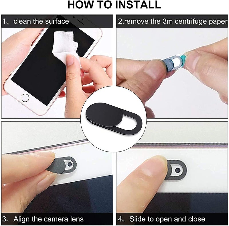 Careflection || Webcam Cover Slider,Ultra Thin Laptop Camera Cover Slider Blocker Compatible | Notebook Laptop PC & Smartphone Mobile - (Total 6 Pcs) - Image 5