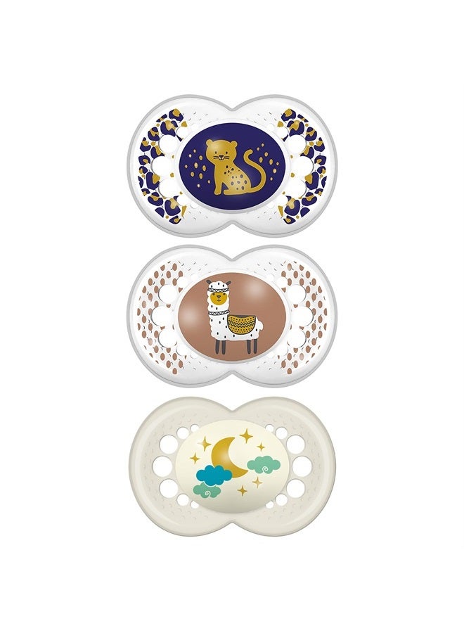 MAM Original Day & Night Baby Pacifier, Nipple Shape Helps Promote Healthy Oral Development, Glows in The Dark, 3 Pack, 6-16 Months, Boy,3 Count (Pack of 1) - Image 1