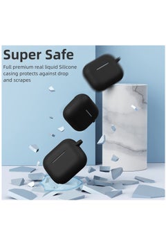 Generic AirPods Pro 2 2nd Case Cover and AirPods Pro Case for Women and Men, Soft Silicone Protective Case for Airpods Pro 2nd Generation 2022 and AirPods Pro 1st 2019 with Keychain Front LED Visible Black  - Image 3