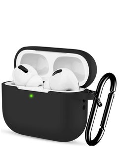 Generic AirPods Pro 2 2nd Case Cover and AirPods Pro Case for Women and Men, Soft Silicone Protective Case for Airpods Pro 2nd Generation 2022 and AirPods Pro 1st 2019 with Keychain Front LED Visible Black  - Image 1