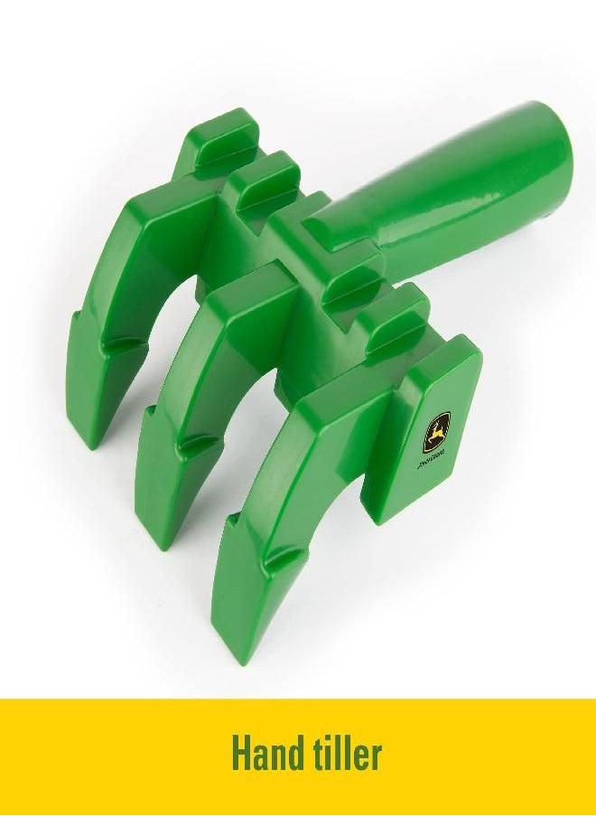 John Deere - John Deere Big Scoop Dump Truck Toy with Sandbox Tools - Construction Toys Featuring Dump Truck, Sifter, Hand Tiller, and Tractor Wheel Roller - 15 x 8.25 x 9.25 inches -Green - Ages 3-5 Years - Image 1