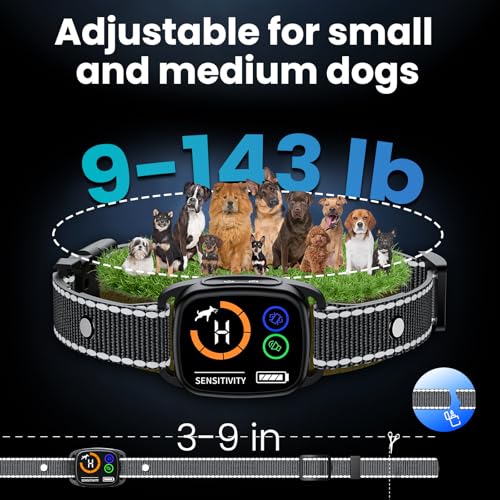 PatteSage Dog Bark Collar, Rechargeable Smart Collar Set of 2, Anti-Bark Collar for Small Medium Large Dogs,Bark Collar with 6 Adjustable Sensitivity, 3 Mode Beep/Vibration/Beep&Vibration,Waterproof IP67(Black) - Image 5