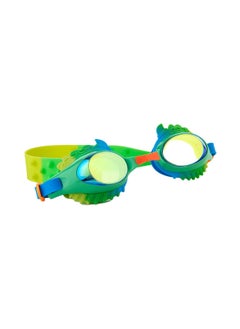 Bling2O Dylan Phoenix Green Kids Swimming Goggles - Ages 5+ - Anti Fog, No Leak, Non Slip, UV Protection - Hard Travel Case - Lead and Latex Free  - Image 1