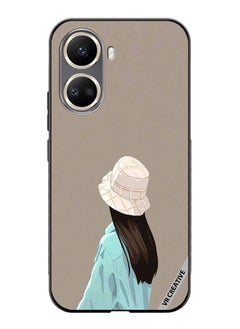 Protective Case Cover For Huawei Nova 10 SE Brown Hat Girl Design Multicolour