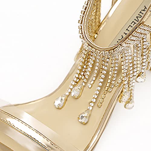 Coucoland Crystal Rhinestone Trim Ribbon - 1 Yard Tassel Chain Sewing Craft for Wedding Bridal Party Clothing Embellishment DIY Necklace - Image 5