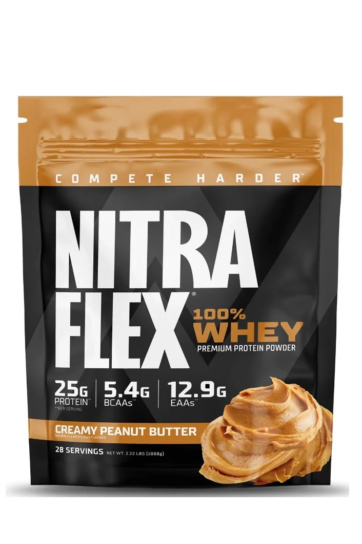 GAT NITRAFLEX WHEY PROTEIN ISOLATE 28 SERVINGS Creamy Peanut Butter - Image 1