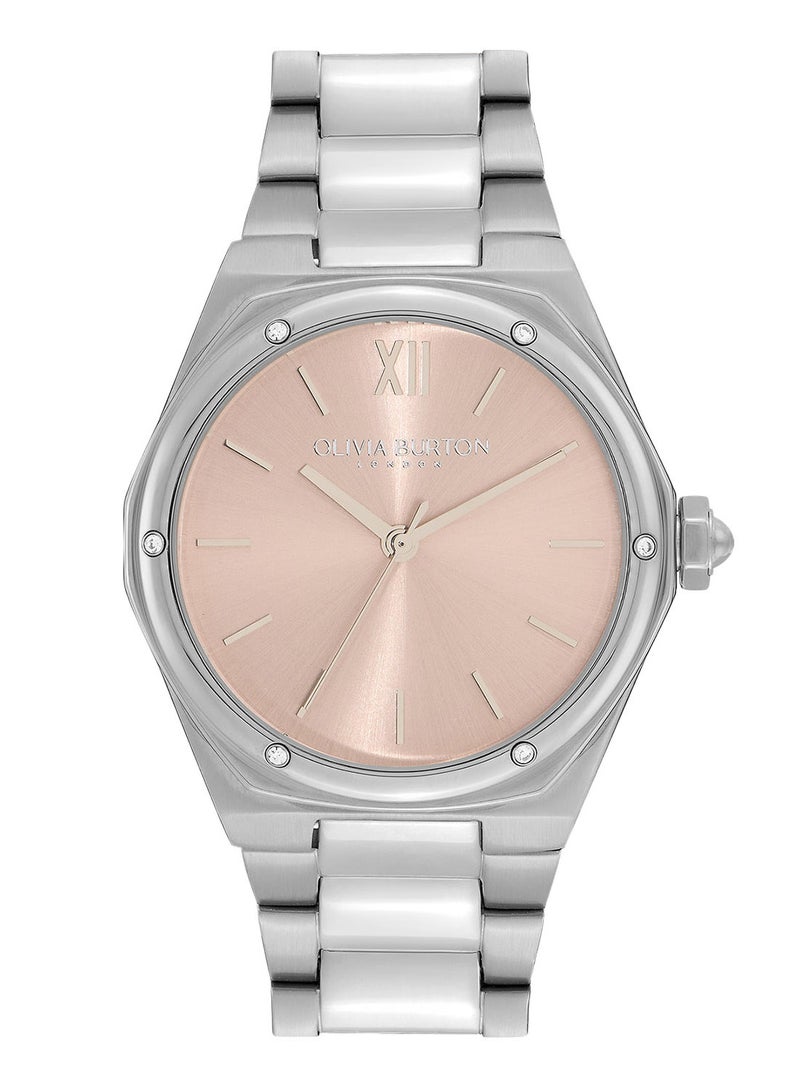 OLIVIA BURTON ساعة يد نسائية أنالوج غير متماثلة الشكل من الفولاذ المقاوم للصدأ 24000071 - 33 مم - Image 1