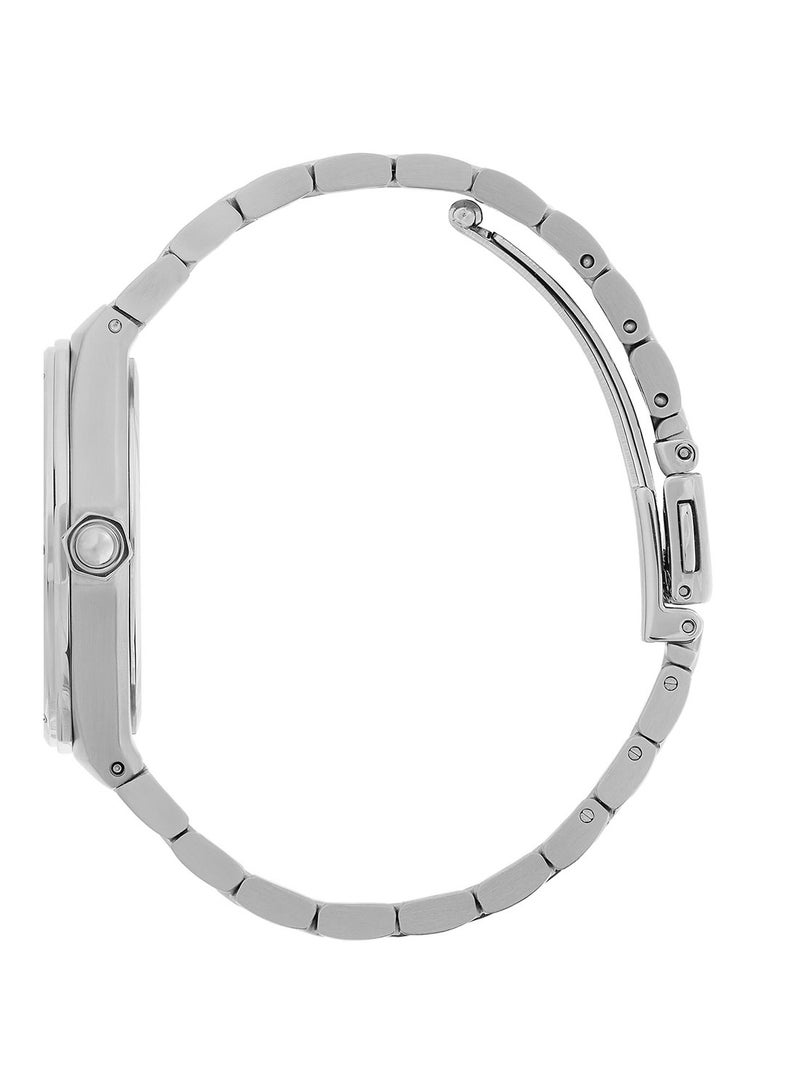 OLIVIA BURTON ساعة يد نسائية أنالوج غير متماثلة الشكل من الفولاذ المقاوم للصدأ 24000071 - 33 مم - Image 3