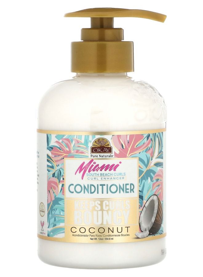 OKAY Miami South Beach Curls Coconut Curl Enhancer Conditioner 12 oz (354.8 ml)