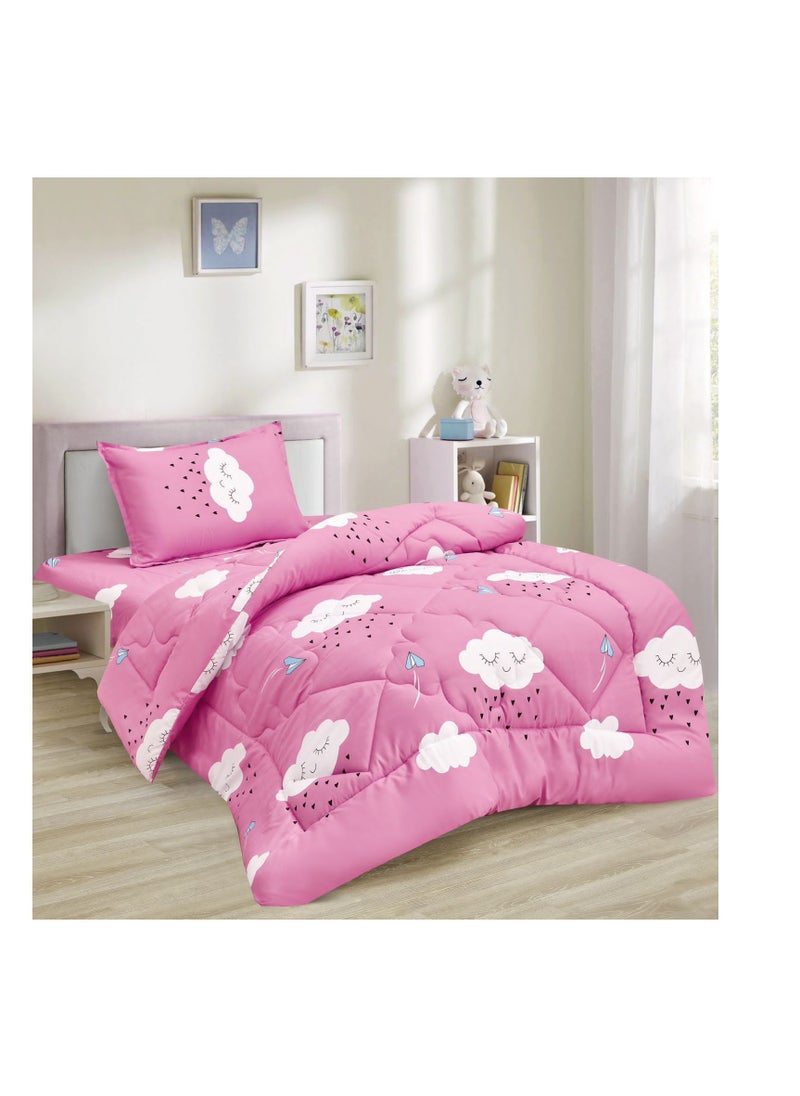 Ming Li - Soft and Fluffy Medium Fill Kids Bedspread Comforter Set 3pcs Single Size Bedspread for Boys Girls Fashion Print Double Side Stitched Pattern Soft and Breathable - Image 1