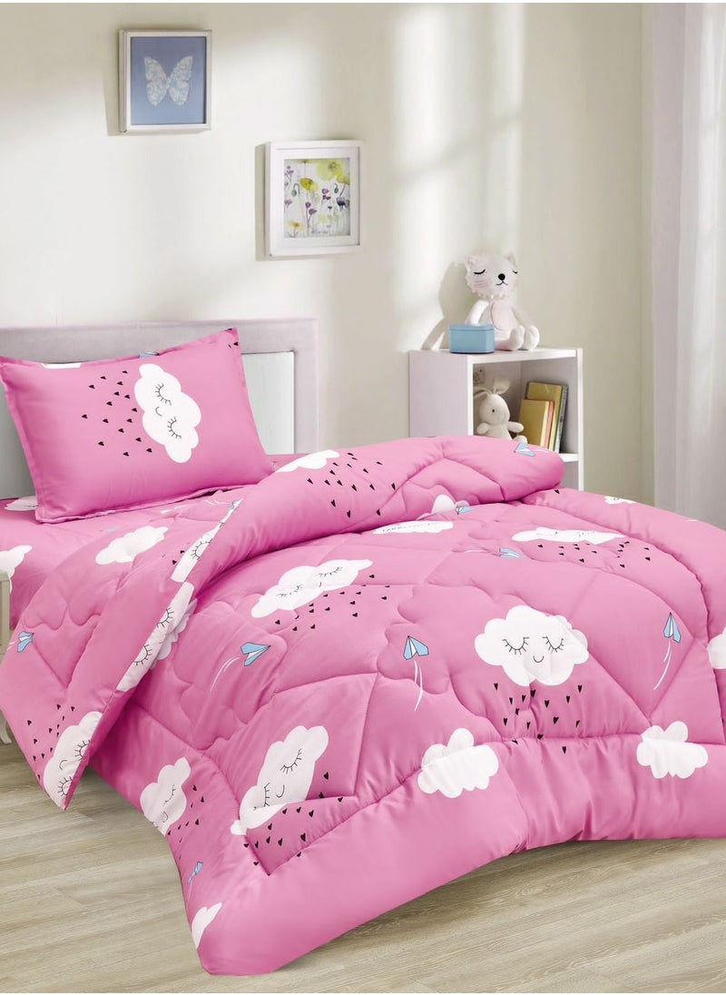 Ming Li - Soft and Fluffy Medium Fill Kids Bedspread Comforter Set 3pcs Single Size Bedspread for Boys Girls Fashion Print Double Side Stitched Pattern Soft and Breathable - Image 1
