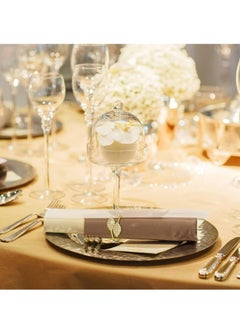 Generic 8 Pieces Napkin Rings Set Metal Leaves Napkin Holders Rhinestone Napkin Buckle for Wedding Party Celebrate Festival Dinner Table Decoration (Gold)  - Image 5
